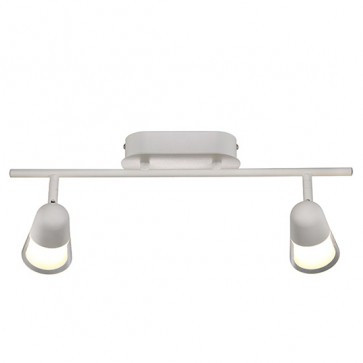 Plafonnier Blanc Arles, LED Intégrée, 2x 3W, IP20, 230V, Classe I