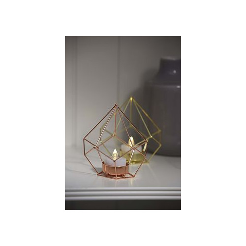 Lampe à poser Cuivre Luca Rosa Cage, LED, IP20, 1 bougie Led 3V, Classe III - CALI