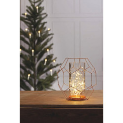 Lampe à poser Cuivre Gavin Cage, LED, IP20, 30 Leds, 2x AAA battery, 4.5V, Classe III - CALI