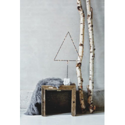 Lampe à poser Noir/Blanc Huxi Sapin, LED, IP20, 30 Leds, 3x AA battery, Classe III - CALI