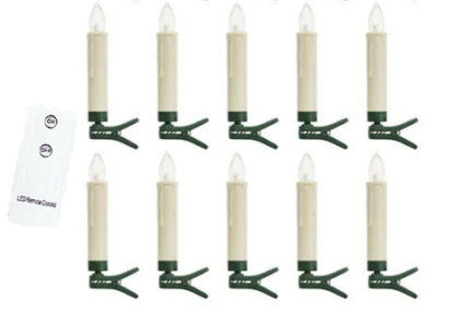 Spot à Pince Noir/Blanc Morgan, LED, IP20, 10 bougies Led + télécommande, 10x AA battery, 24V, Class