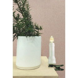 Spot à Pince Noir/Blanc Morgan, LED, IP20, 10 bougies Led + télécommande, 10x AA battery, 24V, Classe III - CALI