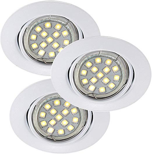 Spot Encastrable Blanc Triton LED SMD, Gu10, 3x 3W, IP23, 230V, Classe II