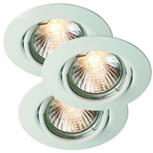 Spot Encastrable Blanc Triton, Gu10, 3x 35W, IP23, 230V, Classe II