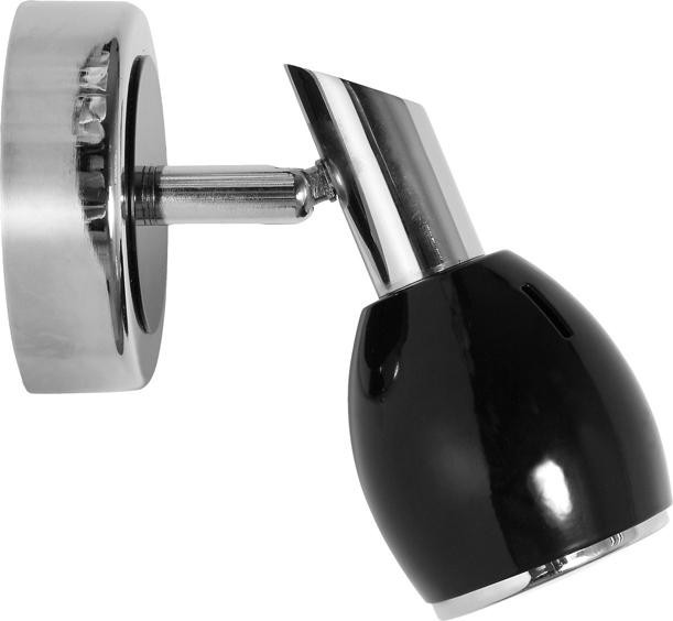 Applique Colors, Noir & Chrome, 1x GU10-Max.50W, IP20, 230V, Classe I