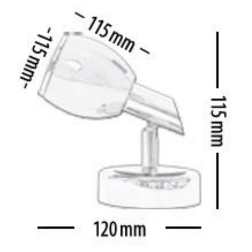 Applique Colors, Noir & Chrome, 1x GU10-Max.50W, IP20, 230V, Classe I - Britop