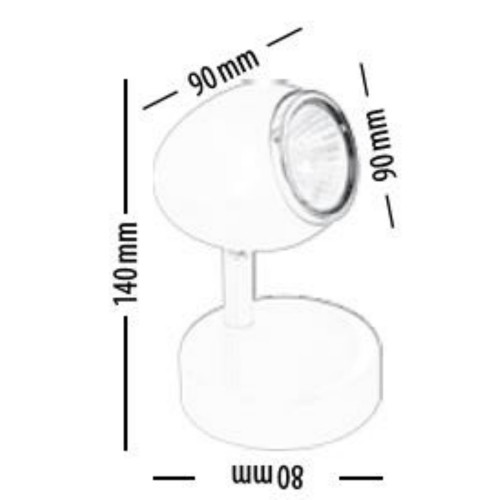Applique Fantaisie Doggy, 1x GU10-Max.50W, IP20, 230V, Classe I - Britop