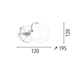 Applique Chrome & Blanc Ida, 1x LED 3W, IP20, 230V, Classe I - Spot-Light