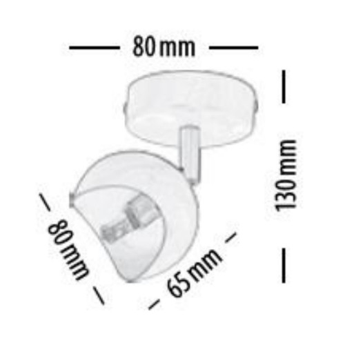 Applique Blanche & Chrome Kita, 1x G9-28W, IP20, 230V, Classe I - Britop