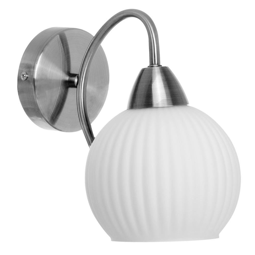 Applique Satin/Blanc Pavia, 1xE27 Max 60W , IP20, 230V AC, Classe I