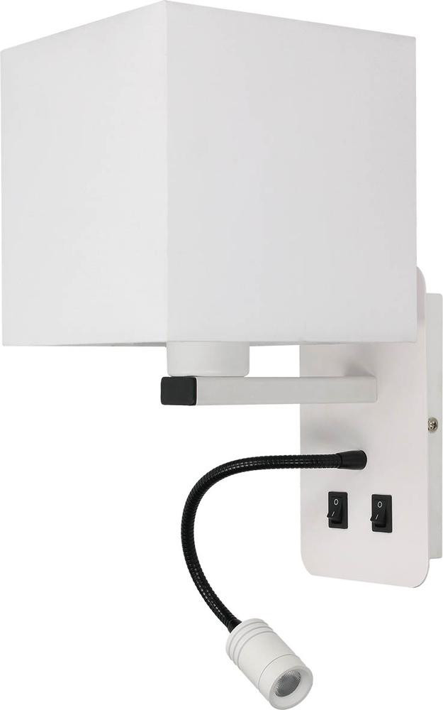 Applique Blanche Turid, 1x E27, LED 3W, IP20, 230V, Classe I