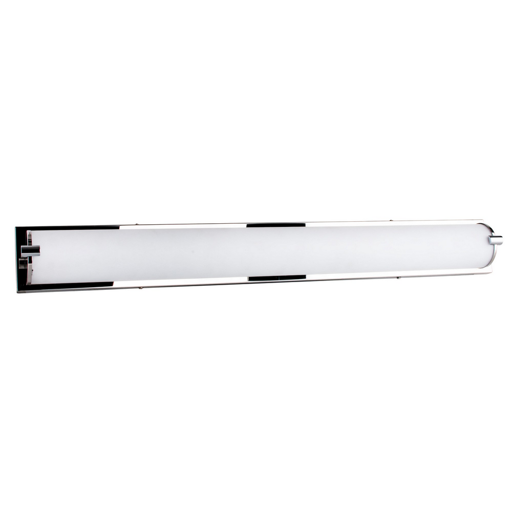 Applique Chrome & Blanc Romy, LED intégrée 40W, 3200 lm, 3000K, IP20, 230V,Classe I