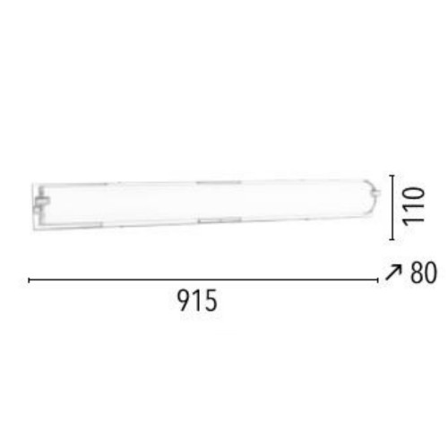 Applique Chrome & Blanc Romy, LED intégrée 40W, 3200 lm, 3000K, IP20, 230V,Classe I - Spot-Light