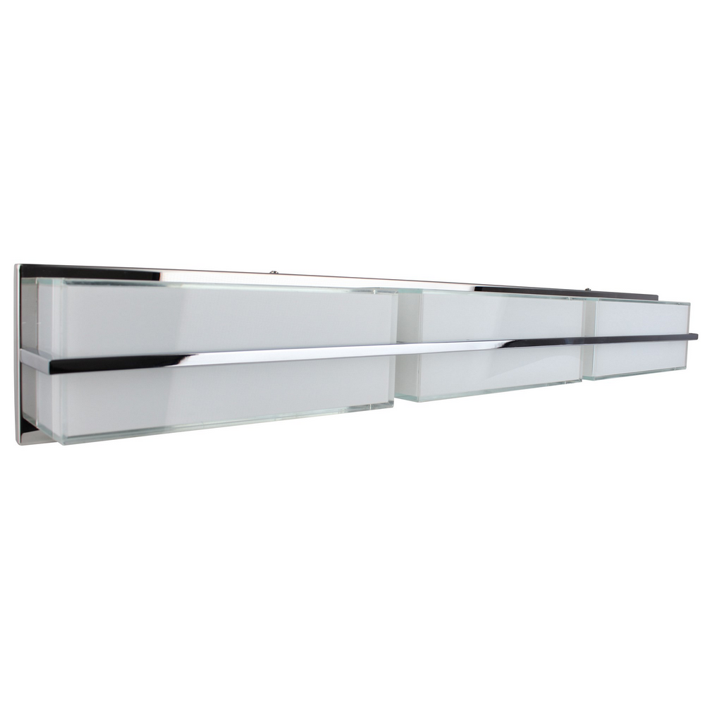 Applique Chrome & Blanc Sally, LED intégrée 30W, 2400 lm, 3000K, IP20, 230V,Classe I