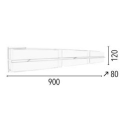 Applique Chrome & Blanc Sally, LED intégrée 30W, 2400 lm, 3000K, IP20, 230V,Classe I - Spot-Light