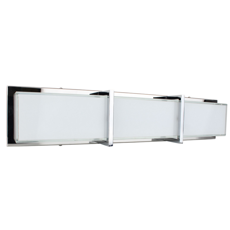 Applique Chrome & Blanc Zoey, LED intégrée 27W, 2400 lm, 3000K, IP20, 230V,Classe I