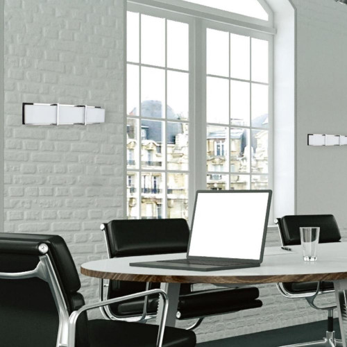 Applique Chrome & Blanc Zoey, LED intégrée 27W, 2400 lm, 3000K, IP20, 230V,Classe I - Spot-Light