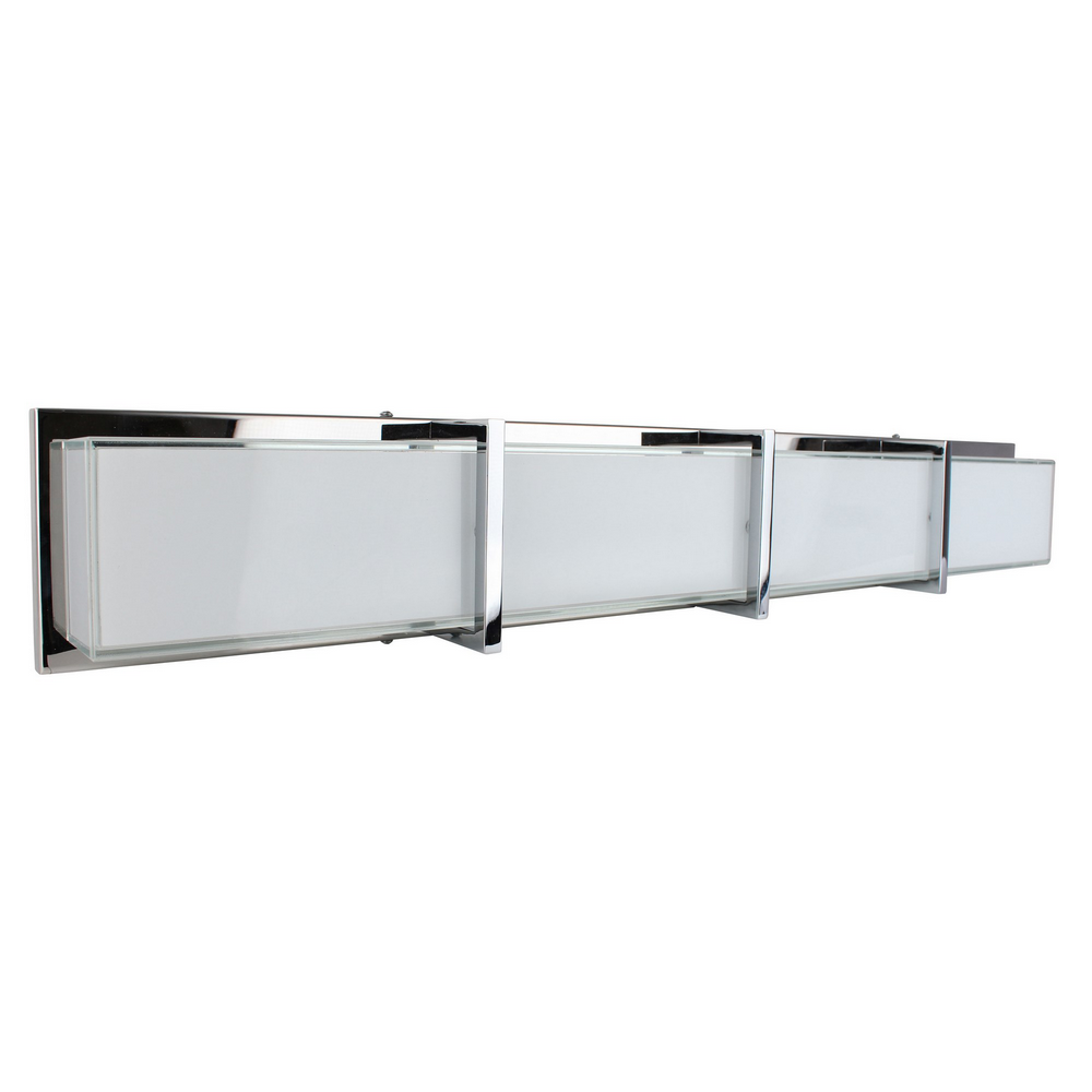Applique Chrome & Blanc Zoey, LED intégrée 40W, 3200 lm, 3000K, IP20, 230V,Classe I
