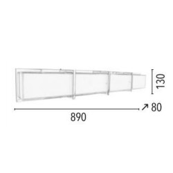 Applique Chrome & Blanc Zoey, LED intégrée 40W, 3200 lm, 3000K, IP20, 230V,Classe I - Spot-Light