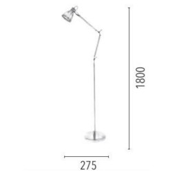 Lampadaire Violet/Chrome Jerona, 1xE27 Max 40W , IP20, 230V AC, Classe II - Spot-Light