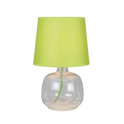 Lampe à poser Vert/Transparent Mandy, 1xE14 Max 40W , IP20, 230V AC, Classe II - Spot-Light
