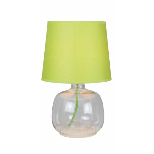 Lampe à poser Vert/Transparent Mandy, 1xE14 Max 40W , IP20, 230V AC, Classe II - Spot-Light