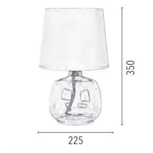 Lampe à poser Vert/Transparent Mandy, 1xE14 Max 40W , IP20, 230V AC, Classe II - Spot-Light