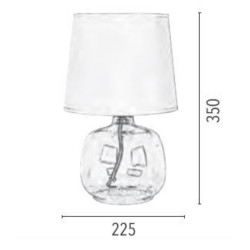 Lampe à poser Bordeau/Transparent Mandy, 1xE14 Max 40W , IP20, 230V AC, Classe II - Spot-Light