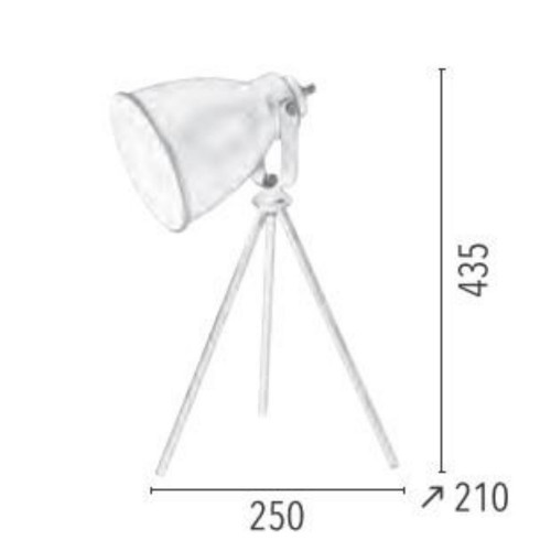 Lampe à poser Blanc Marla, 1xE27 Max 40W , IP20, 230V AC, Classe II - Spot-Light