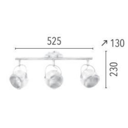 Plafonnier Satin Ball, Led inclue 3xGU10 5,5W , IP20, 230V AC, Classe I - Spot-Light