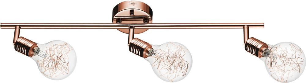 Plafonnier Filaments Cuivre, 3x G9-28W , IP20, 230V, Classe I