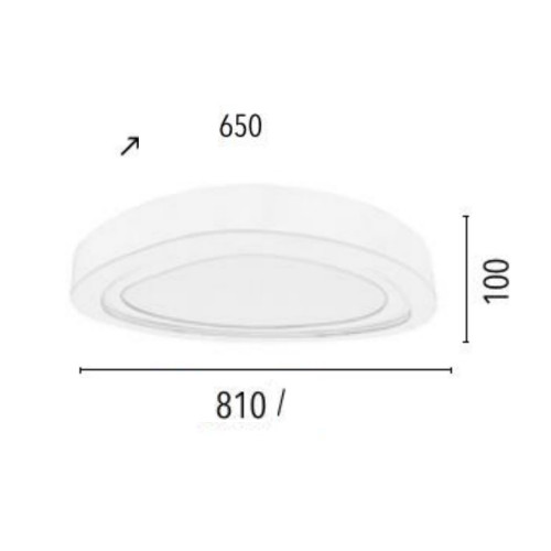 Plafonnier Blanc Cloud, LED intégrée 66W, 5280 lm, 3000K, IP20, 230V, Classe I - Spot-Light