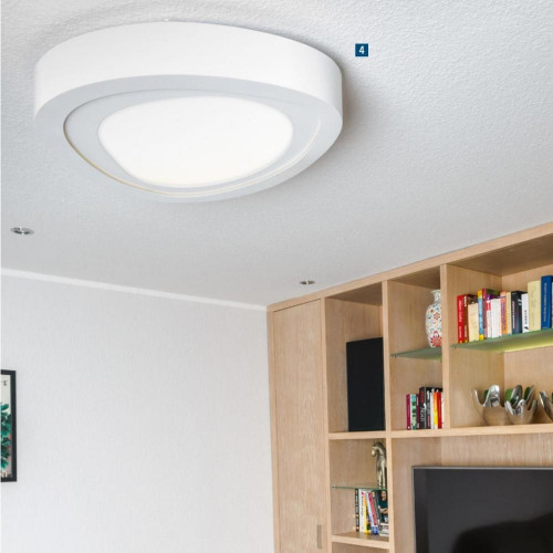 Plafonnier Blanc Cloud, LED intégrée 96W, 7680 lm, 3000K, IP20, 230V, Classe I - Spot-Light