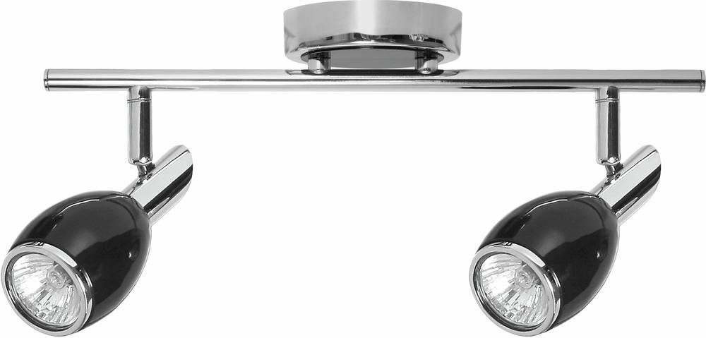 Plafonnier Colors, Noir & Chrome, 2x GU10-Max.50W, IP20, 230V, Classe I