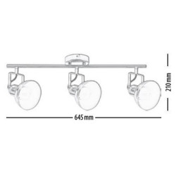 Plafonnier Cuivre Edit, 3x E27-Max.60W, IP20, 230V, Classe I - Britop