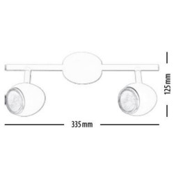 Plafonnier Fantaisie Fly, 2x GU10-Max.50W, IP20, 230V, Classe I - Britop