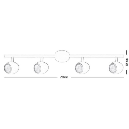 Plafonnier Fantaisie Fly, 4x GU10-Max.50W, IP20, 230V, Classe I - Britop