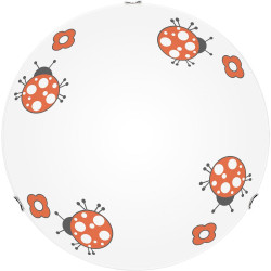 Plafonnier Blanc translucide Décor Fly, 2x E27-Max.60W, IP20, 230V, Classe I - Britop