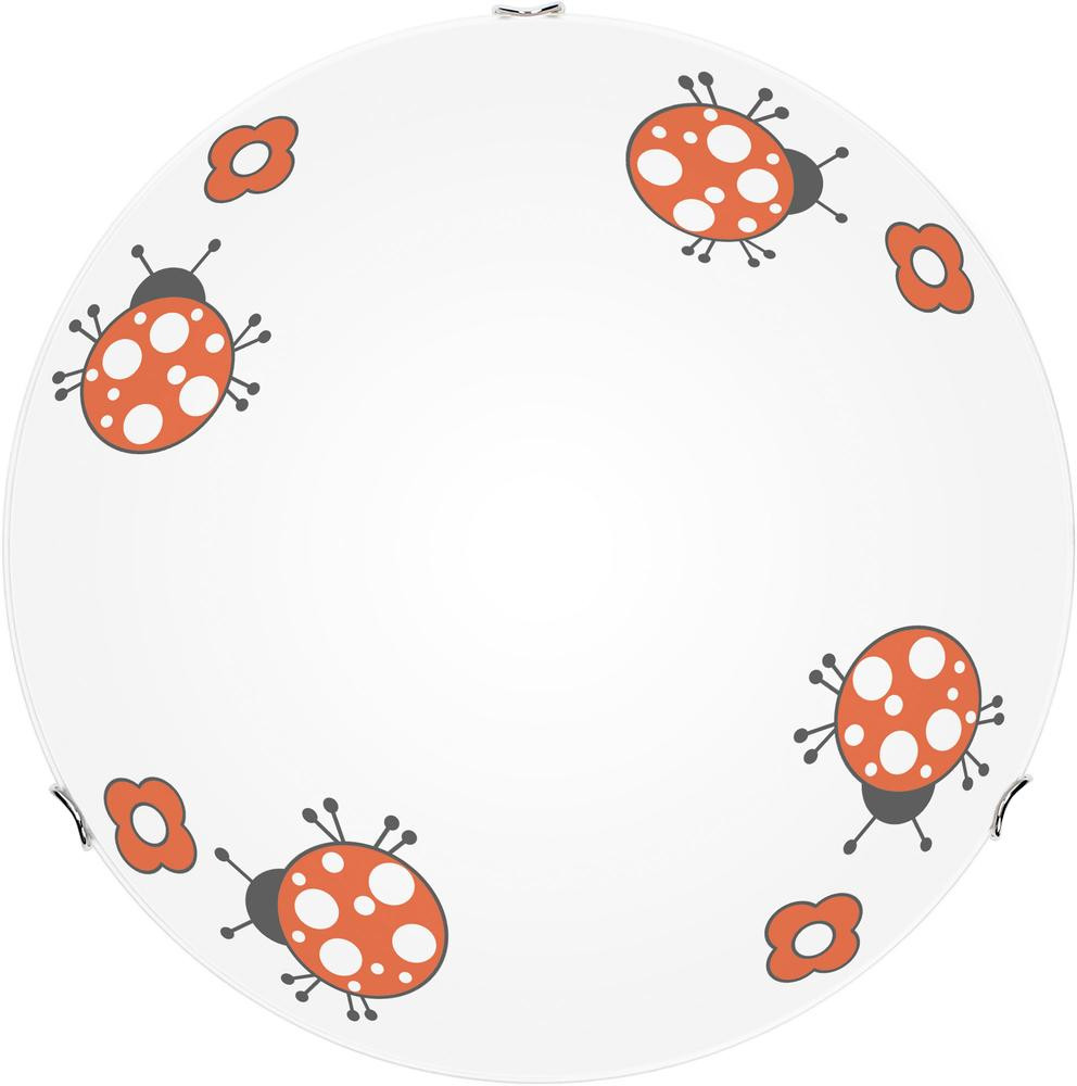 Plafonnier Blanc translucide Décor Fly, 2x E27-Max.60W, IP20, 230V, Classe I