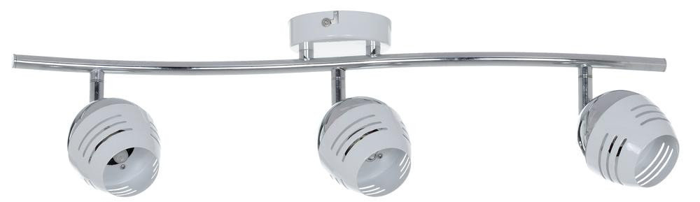 Plafonnier Chrome/Blanc Hypnos, Inclue 3xG9 28W , IP20, 230V AC, Classe I