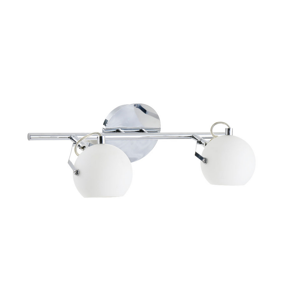 Plafonnier Chrome & Blanc Ida, 2x LED 3W, IP20, 230V, Classe I