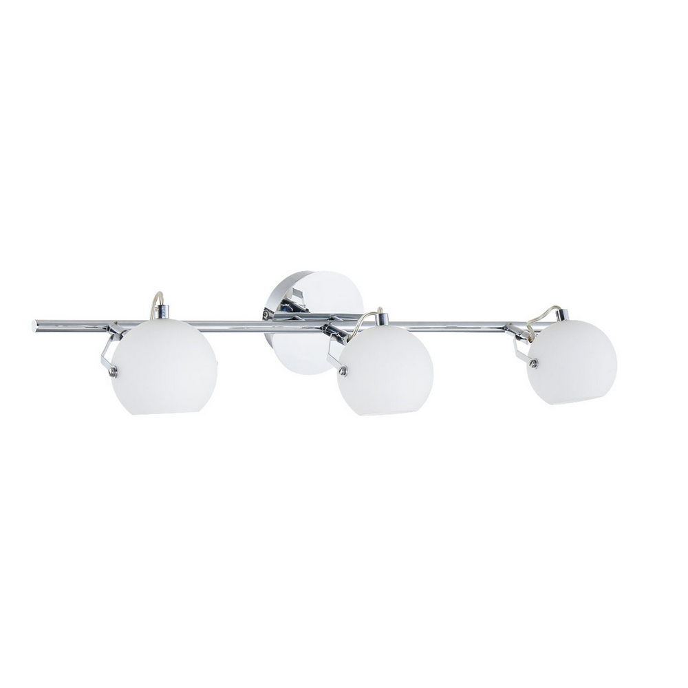 Plafonnier Chrome & Blanc Ida, 3x LED 3W, IP20, 230V, Classe I