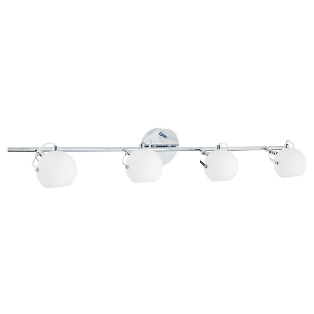 Plafonnier Chrome & Blanc Ida, 4x LED 3W, IP20, 230V, Classe I