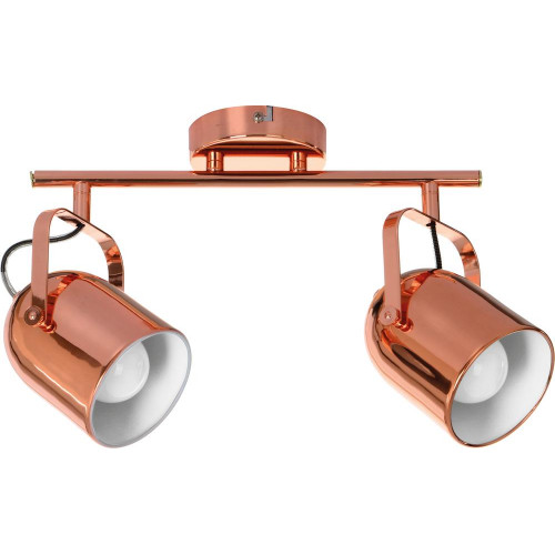 Plafonnier Cuivre Inga, 2x E27-Max.60W, IP20, 230V, Classe I - Britop