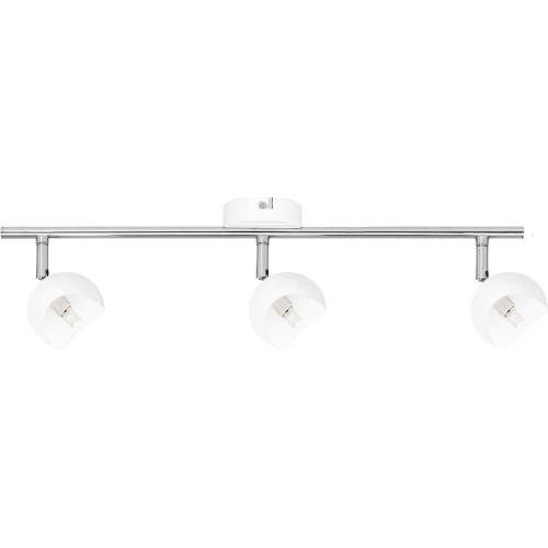 Plafonnier Blanc & Chrome Kita, 3x G9-28W, IP20, 230V, Classe I - Britop