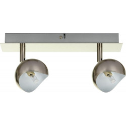 Plafonnier Métal Brossé Kumi, 2x G9-28W, IP20, 230V, Classe I - Britop