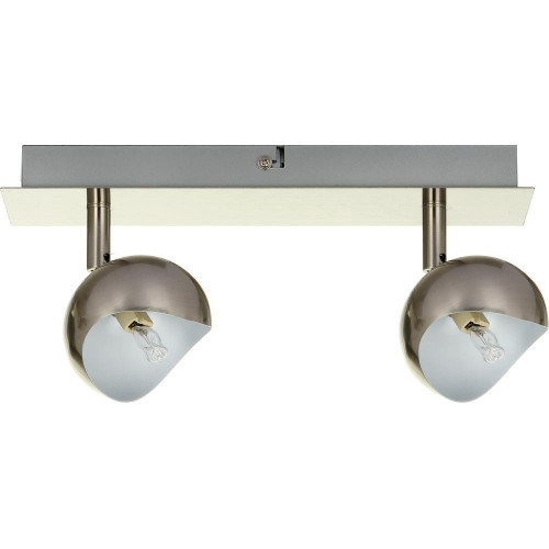 Plafonnier Métal Brossé Kumi, 2x G9-28W, IP20, 230V, Classe I - Britop