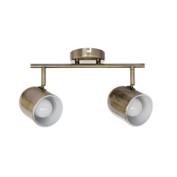 Plafonnier Laiton Olivia, 2xE27 Max 60 W, IP20, 230V AC, Classe I - Spot-Light