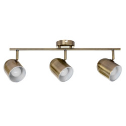 Plafonnier Laiton Olivia, 3xE27 Max 60 W, IP20, 230V AC, Classe I - Spot-Light
