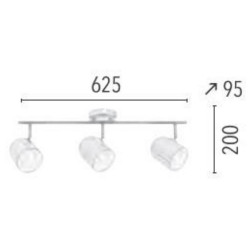 Plafonnier Laiton Olivia, 3xE27 Max 60 W, IP20, 230V AC, Classe I - Spot-Light
